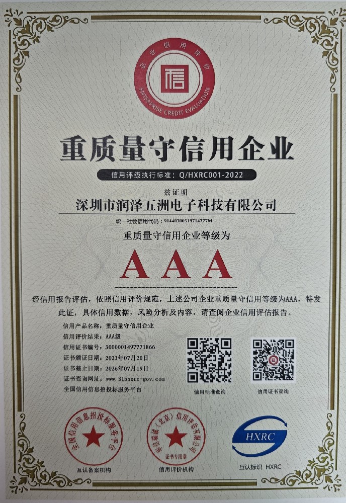重質量守信用企業